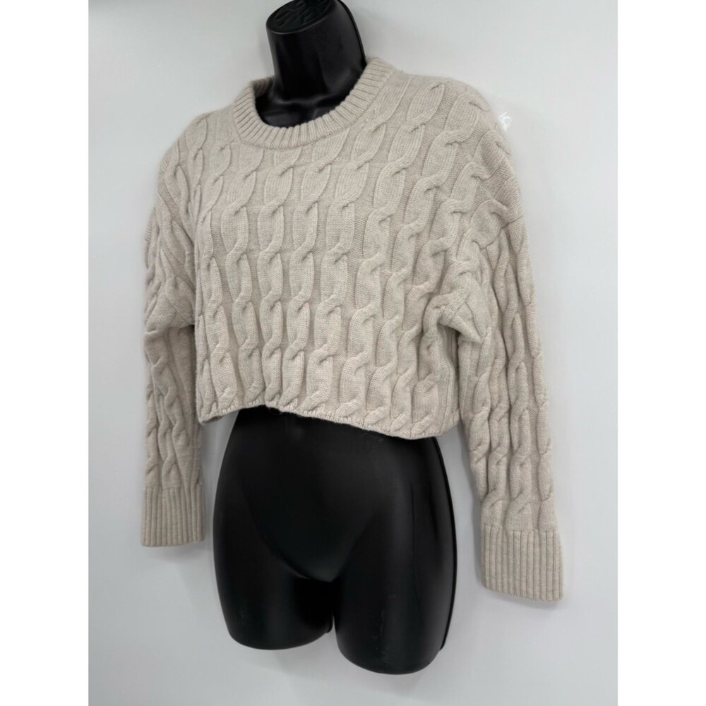 Aritzia Babaton Glory Merino Wool Sweater | Oatmeal | Small - Picture 3 of 9